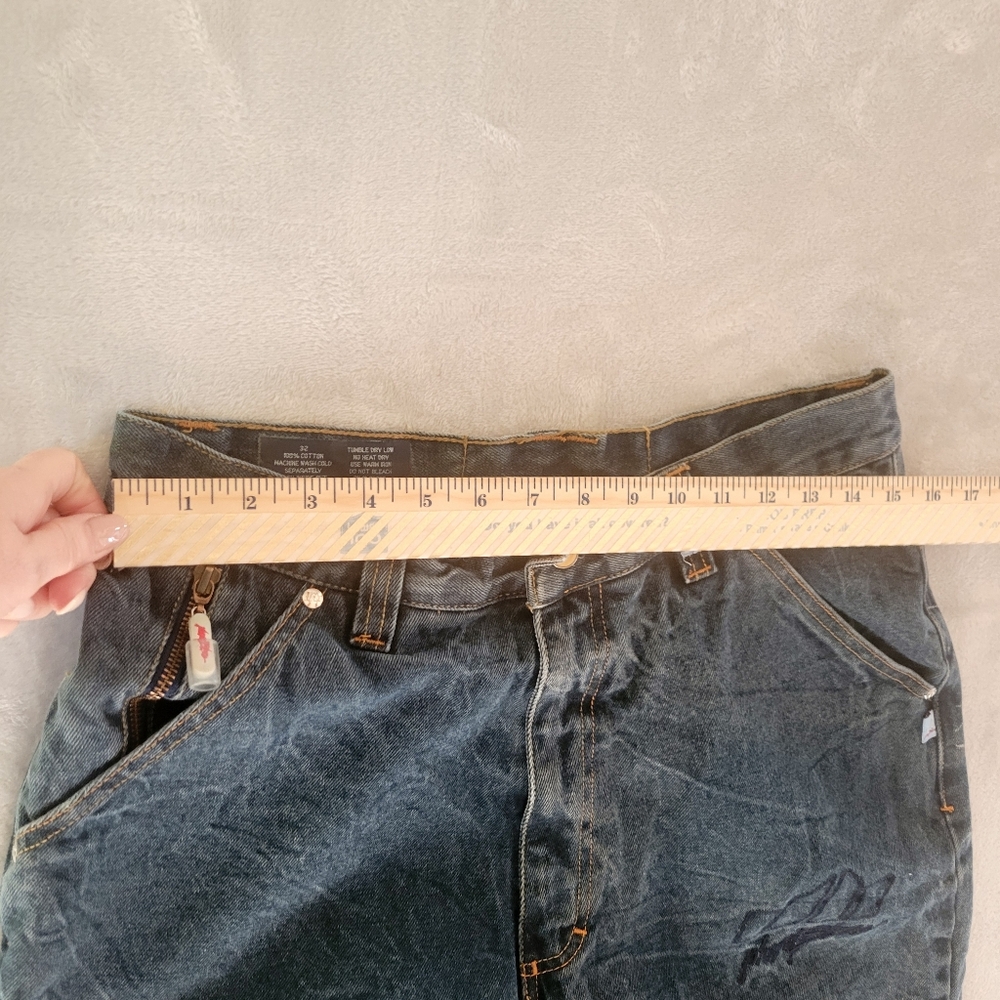 Vintage Johnny Blaze Mens Wide Leg Jeans 32 Baggy Hip Hop Skater - Picture 14 of 15